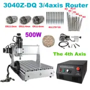 CNC 3040Z-DQ 3/4axis Router 500W Engraving Mach 3 USB Cutting Carve Machine
