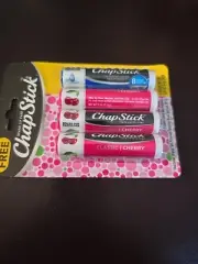4pk ChapStick Classic Cherry & 1 Original Lip Balm Skin Protectant SPF 15 0.15