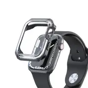 Catzon Hard PC Frame [No Screen Protector] Shockproof Cover All-Around Protective for iWatch 4/5/6/SE/7-Black