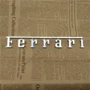 1x Ferrari Rear Badge Emblem Chrome Silver New (Fits Many 20cm*2.78cm )