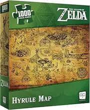 USAopoly The Legend of Zelda Hyrule Map 1000 Piece Jigsaw Puzzle | Collectible Puzzle Featuring Stylized Hyrule Map from The Legend of Zelda Video Games | Officially Licensed Nintendo Merchandise