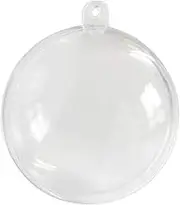 XINW 12 Ball Christmas Baubles Clear Fillable Xmas Tree Ornaments Decoration