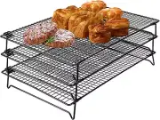 Upgraded Stackable Cooling Rack for Baking,3 Tier Jerky Rack Cooling Racks for C