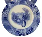 Peter Rabbit Dinner Plates Set Of 3 Blue Toile Lapin Beatrix Potter 10.5 In. New