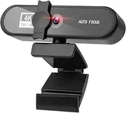 oolong HD Webcam with Microphone, 4K USB Camera with Autofocus & Noise Cancelling Mics, 120° Wide Angle Privacy Cover for Zoom/Teams Streaming, Online Classes, PC/Laptop
