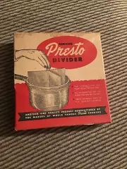 NOS Genuine Presto Divider W/ Original Box And Directions