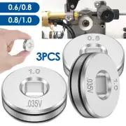 3Pcs Wire Feed Drive Roller 0.6/0.8 0.8/1.0 Stainless Steel Wire Roll qixGT