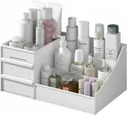 Plastic Desktop Makeup Cosmetic Organizer Storage Box Jewelry Nail Polish Container with Drawers