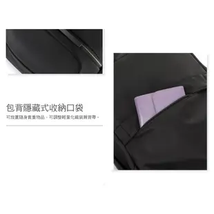 Samsonite新秀麗 筆電後背包/電腦包/女包/雙肩包14.1吋 PRUDENCE ECO 女用輕量商務抗菌_黑/灰