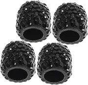 COMPUKAS 4pcs Bling Valve Stem Covers Handmade Rhinestone Tire Caps Shiny Car Accessories for All Vehicles Durable Construction for Quick Installation