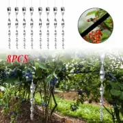 8x Silver Bird Repellent Wind Twisting Scare Rods Reflective Spiral Deterrent