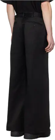 Twill wide-leg trousers 3 Black