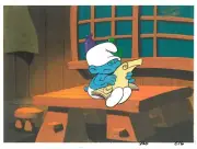 Clumsy Smurf - Original Production Cel with Hanna-Barbera Seal