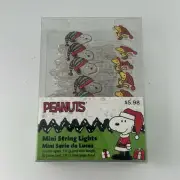 NEW Peanuts Mini String Christmas Lights Snoopy Woodstock Indoor Cartoon Novelty