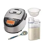 Tiger JKT D10U Rice Cooker with Spoon Rice Washing Bowl and Rice Container Bin