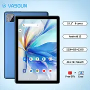 VASOUN Android 14 Tablet 10.1", 12GB(6+6 Expand) RAM, 128GB ROM, Octa Core, Dual