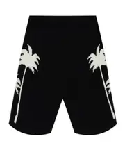Palm Angels Palm Tree Intarsia Elastic Waist Knitted Shorts XS,L,M black