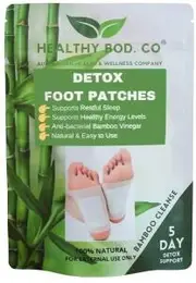 HEALTHY BOD. CO Detox Foot Patches Bamboo x 10 Patches (5 Pairs for 5 Day Detox)
