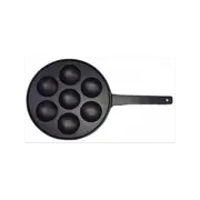 YES4HOMES 7 Holes Mini Cast Iron Cake Pan Mini Dutch Pancake Cake Pan with Handle