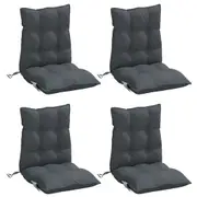 Lowback Chair Cushions 4 Pcs Anthracite Oxford Fabric Patio Furniture Cushions & Pads