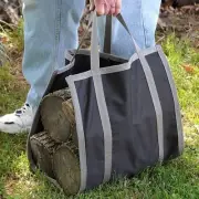 Nylon Canvas Firewood Carrier - Black