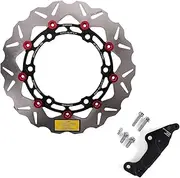 brakes Forza350 300 2018-2024 Front Wheel Brake Disc 300mm Floating Disk Rotor Brake Caliper Connector Kit(Red set2)