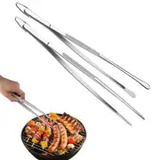 1/2 Pcs 12 Inch Tweezers Cooking Extra-Long Tweezers Fine Tweezer Tongs