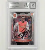 2021-22 Panini Prizm EPL #208 Folarin Balogun signed card RC Beckett BAS 10 auto