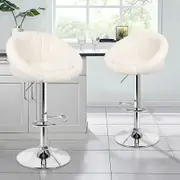 2x ALFORDSON Bar Stools Boucle Fabric Beige