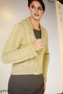 Jaeger Knitting Pattern JH0028 Star Cardigan 32-40