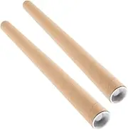 WEKADRIN Art Print Shipping Tube Set 2pcs Blue Paper Cardboard Cylinder Map Document Packing Tube Cardboard Cylinder for Artists