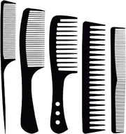 5 PCS Wide Tooth Detangling Hair Comb,Reayou Hair Styling Comb Set, Carbon Fiber Styling Cutting Comb Anti Static Heat Resistant Comb for Women Curly Straight Long Hair