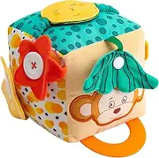 Activity Cube for Baby - Sensory Cube Soft Baby Tissue Box Toy - Early Learning Travel Toys, Toddler Tissue Box for Kids, Family, Friends