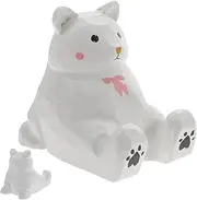 White Bear Mobile Phone Holder Phone Holder Stand Cell Phone Stands Phone Holder Arm Multifunctional Mobile Phone Bracket Desk Cute Multifunctional Mobile Phone Holder Animals Wood