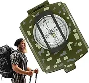 Hiking Compass for Survival | Portable Fluorescent Navigation Compass | Simple and Stylish Outdoor Equipment for Field Practice, Camping, Boating, Mountaineering, Exploration