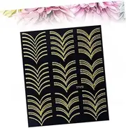 Baluue Dp03 42pcs Metal Nail Stickers Fashion Nail Art for Women Girls Easy Application Unique Decor