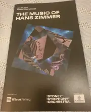 Music Of Hans Zimmer Sydney Orchestra Program Flyer Pamphlet Booklet 2023