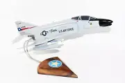 111th FIS Texas ANG 1985 F-4C Model, 1/42 (18") Scale, Mahogany