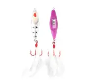 Clam JM Custom Rattlin Blade Spoon Silver Glow Purple Tiger 1/16 oz #10 Treble