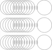 [DFTOA] 30 Pack 6inch Extendable Wire Keychain Cable/Luggage Tags/Loops Holder/ID Tag Keeper, Silver Cable Key Ring