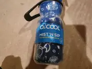 O2cool mist 'n sip misting water bottle 12oz plastic squeezable space theme