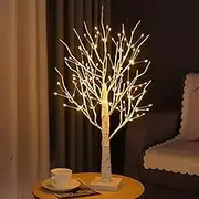 Christmas Decorations Tabletop Christmas Tree Light Battery Powered 2FT 24'' Lighted Birch Tree with 144 LT Warm White LEDs Artificial Fairy Branch Trees for Party Festival Wedding Mantel Home Decor