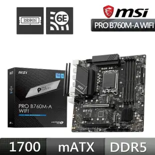 【MSI 微星】PRO B760M-A WIFI 主機板