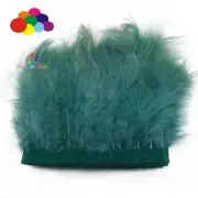2 meter Teal Soft Fluffy Marabou Turkey Feather Trim Sewing Feathers Ribbon