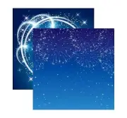 2 PIECES REMINISCE MAGICAL TOO MAGIC FIREWORKS SCRAPBOOK PAPER