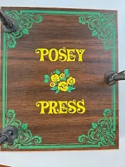 Vintage Wooden Posey Flower Press New Upjohn Plant 1970s