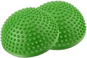 Foot Massage Half Ball Balance Exercise Pods Spiky for Deep Tissue Foot Muscle Therapy (Green-2pcs)