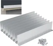 8 Pcs Gutter Valley Splash Guard Straight Rain Diverter Roofing Gutter Guards