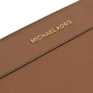 MICHAEL KORS KENLY 雙拉鍊三層斜背包.咖