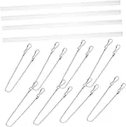 ANDRESLAD Set of 4 Plastic Frame Advertising Flagpoles Wall Decor Hanging Rails for Posters Easy Setup